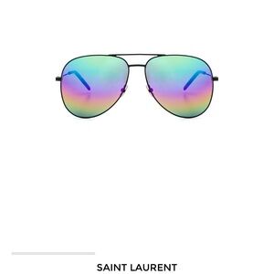 Saint Laurent Vibrant Mirror Aviator Sunglasses